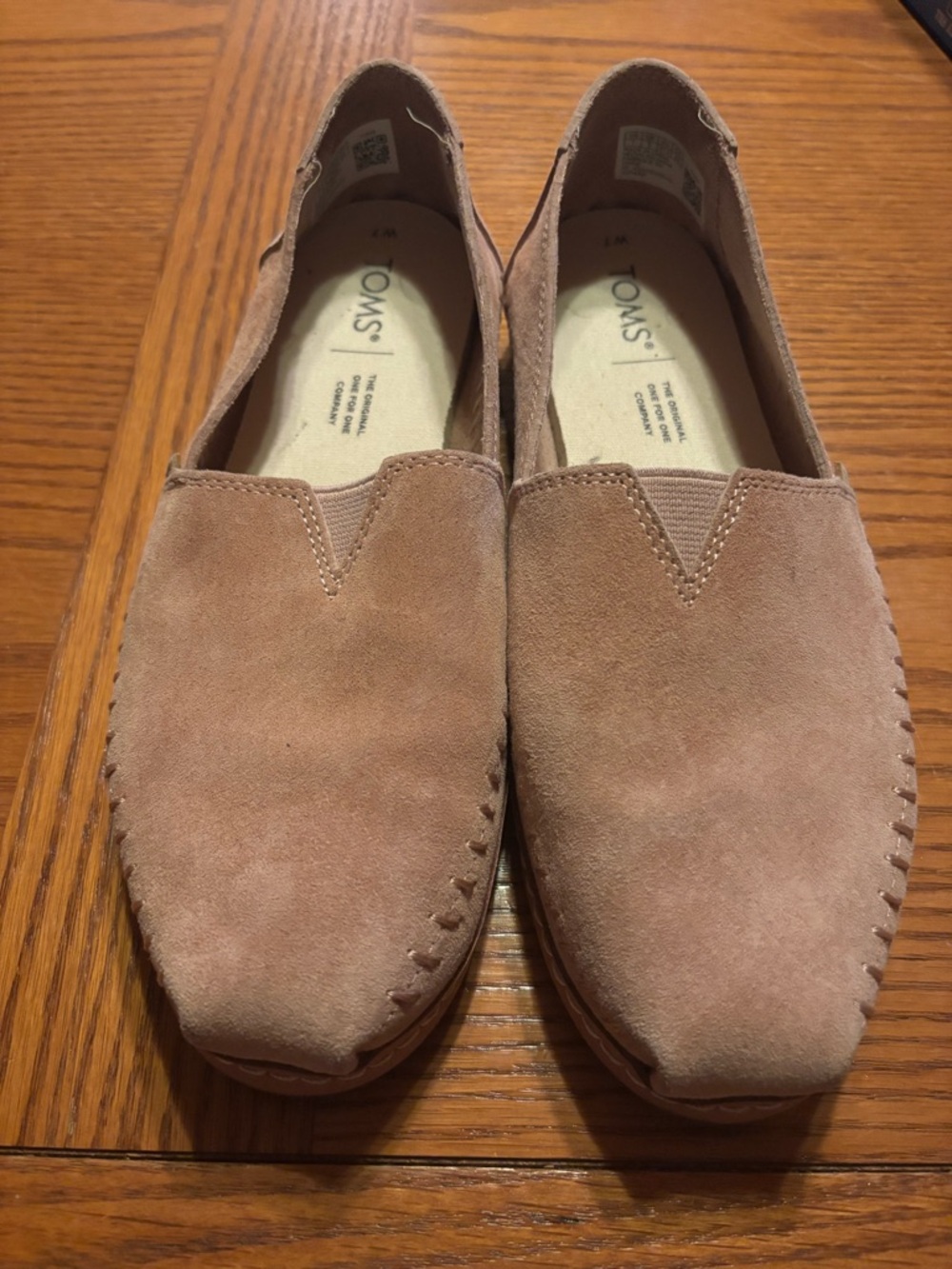 Toms women’s Slip-On Loafers in Dusty Rose Suede